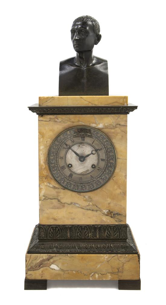 A Sienna Marble and Bronze Mounted