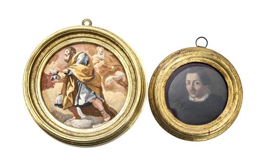 Two Continental Miniatures one depicting