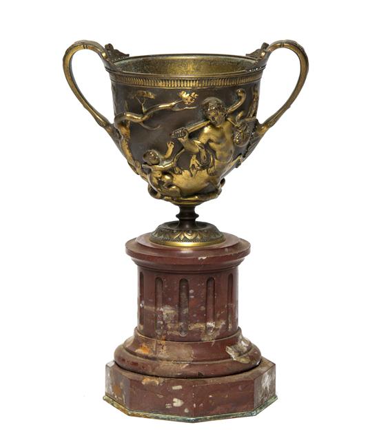 A Continental Gilt Bronze and Marble 155cf7