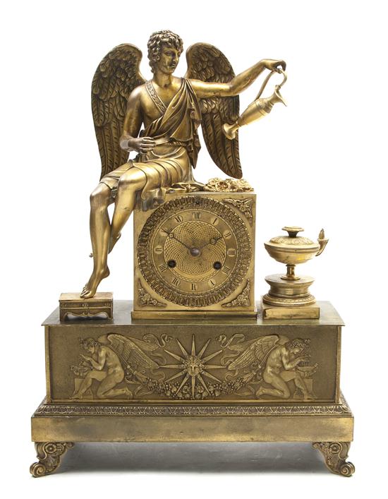 A French Gilt Bronze Figural Mantel