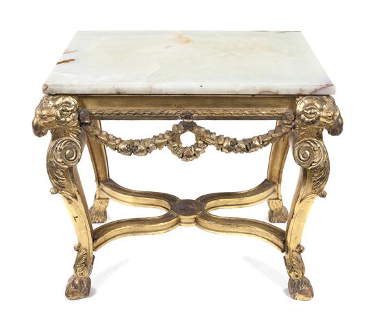  A Neoclassical Giltwood and Onyx 155cff