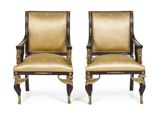 A Pair of Empire Style Gilt Bronze 155d17