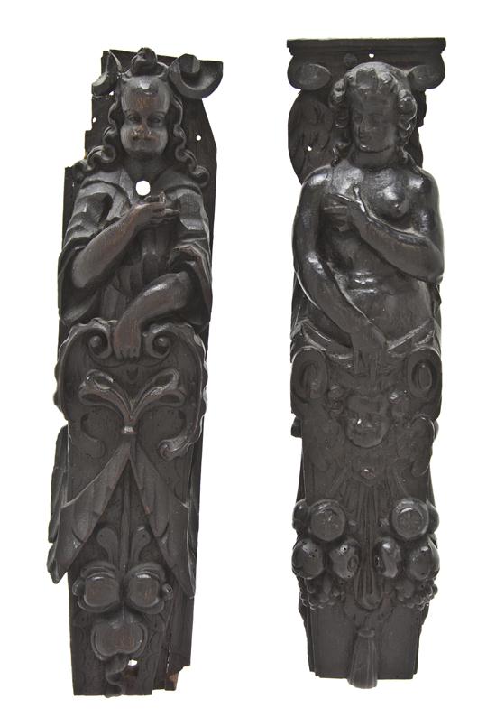 A Pair of Continental Carved Oak 155d4a