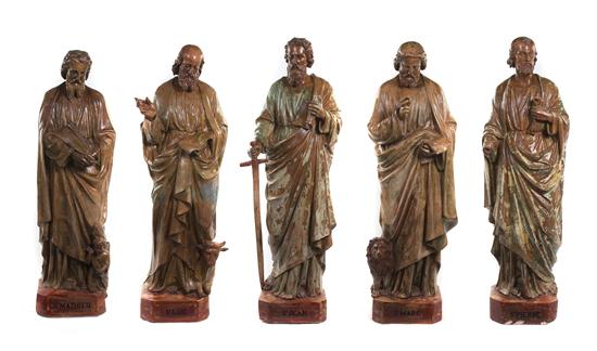 A Set of Five Ecclesiastical Terracotta 155d54