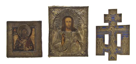 Three Eastern European Icons comprising 155d58