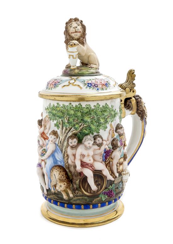 A Capodimonte Porcelain Stein having