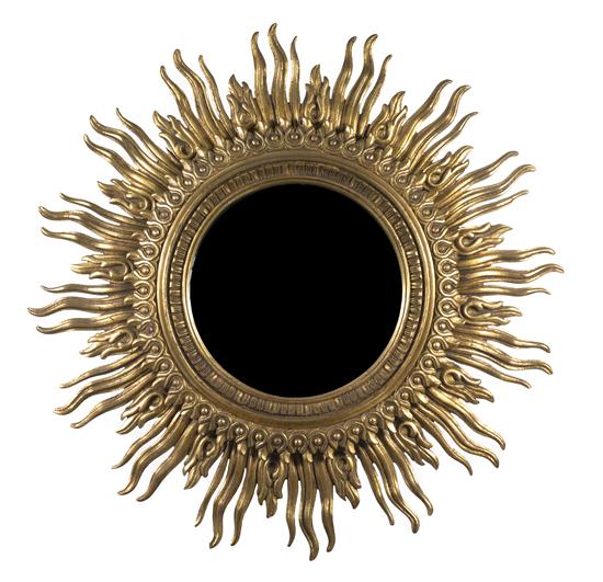 An Italian Giltwood Sunburst Mirror