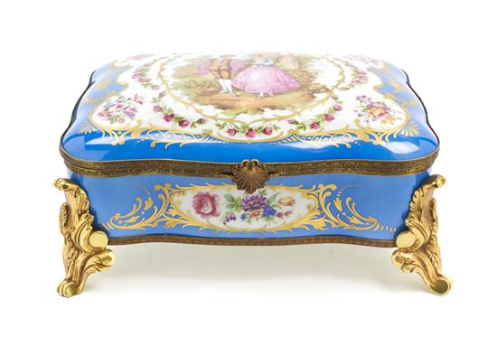 A Sevres Style Porcelain and Gilt