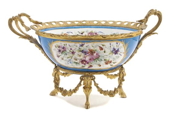 *A Sevres Style Gilt Bronze Mounted