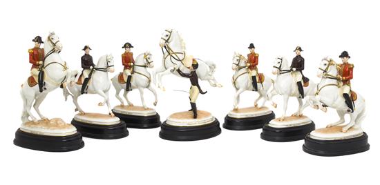 *A Set of Seven Austrian Porcelain Figural