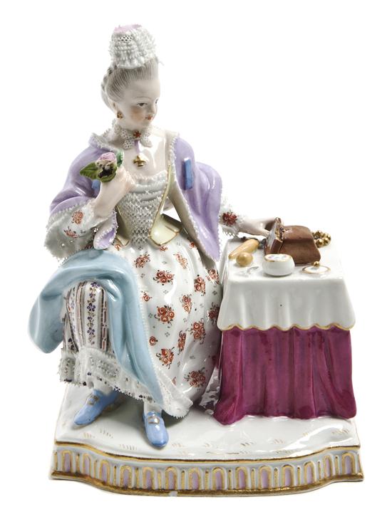  A Meissen Porcelain Lace Figure 155e02