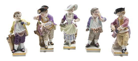  A Collection of Five Meissen Porcelain 155e23
