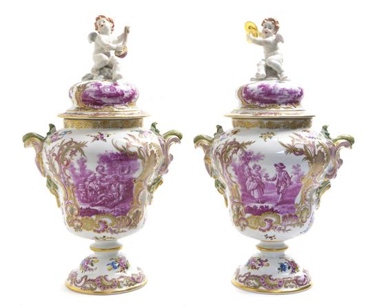 A Pair of Meissen Porcelain Covered 155e2c