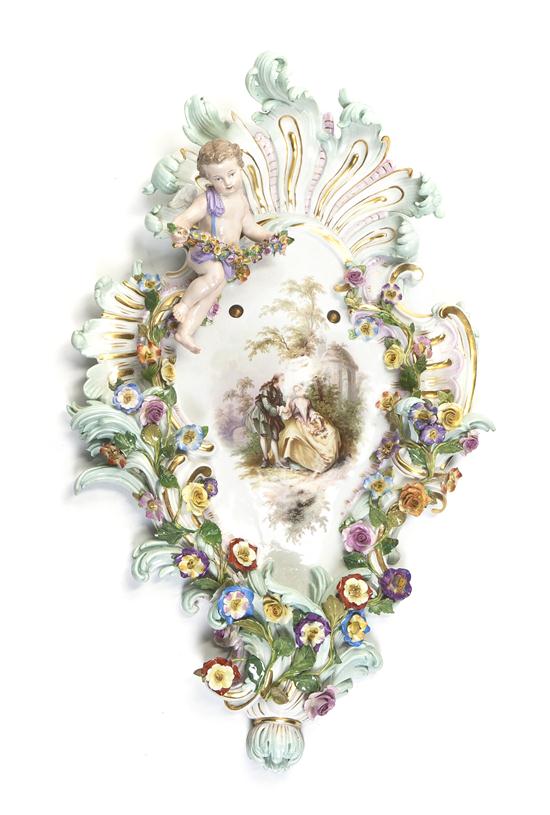 A Meissen Porcelain Plaque of cartouche 155e29
