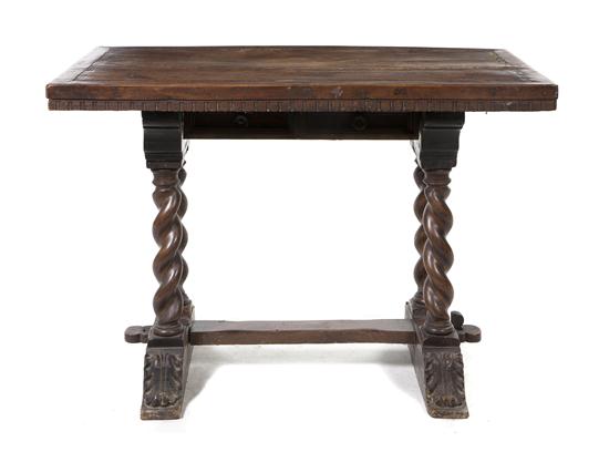 *A Renaissance Revival Trestle Table