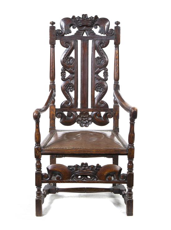  An Oak Renaissance Revival Armchair 155e5a