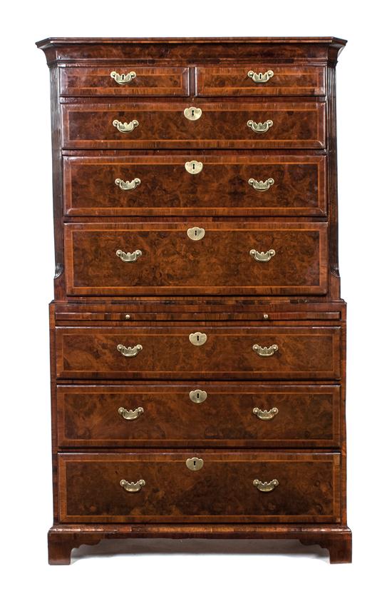 A George II Walnut Chest on Chest 155ea8