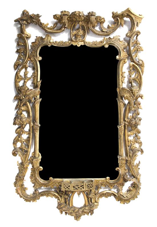 A Chippendale Style Giltwood Mirror