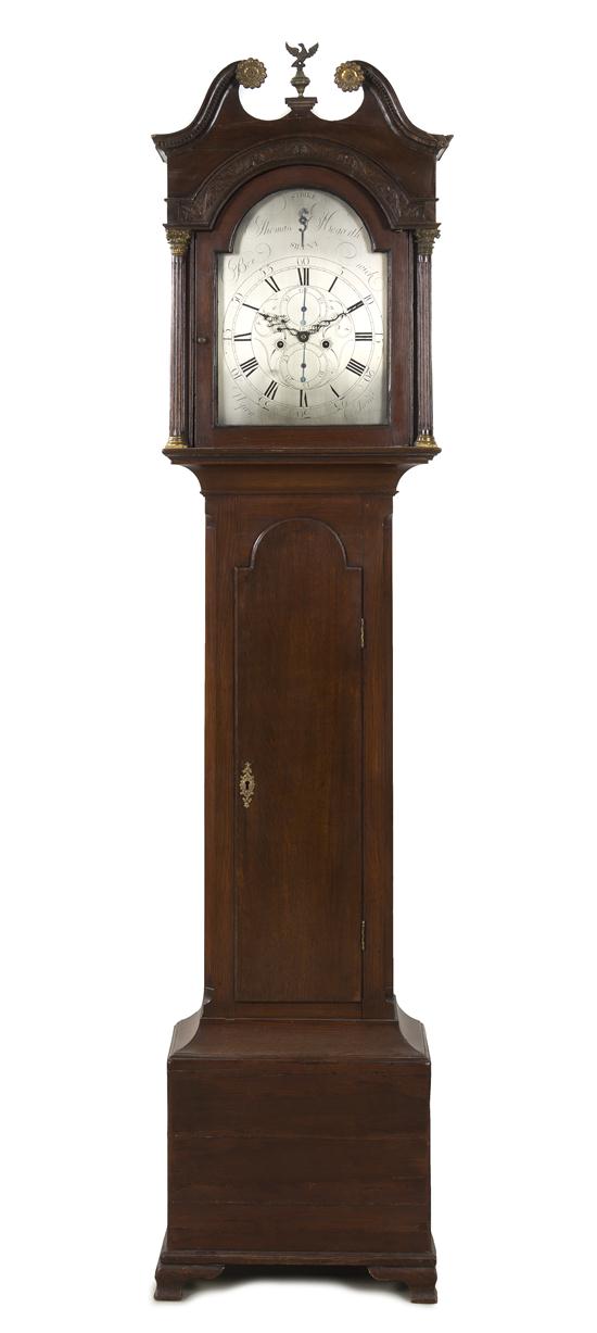 An English Oak Tall Case Clock 155eac