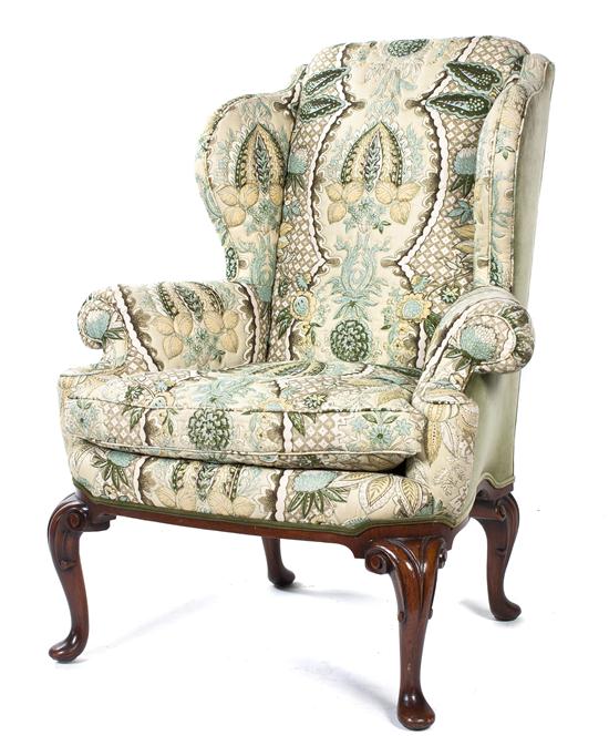A Queen Anne Style Wingback Armchair 155ebb