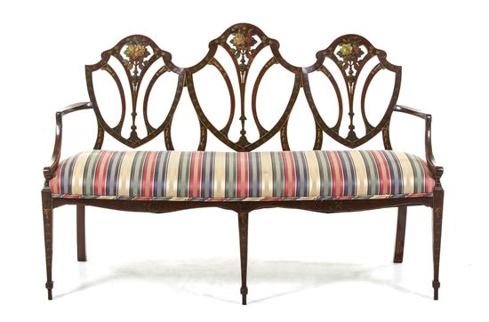 An Edwardian Style Triple Back Settee