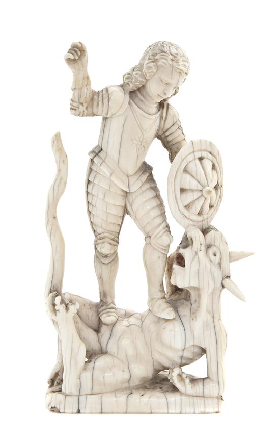 A Continental Carved Ivory Figural 155f57