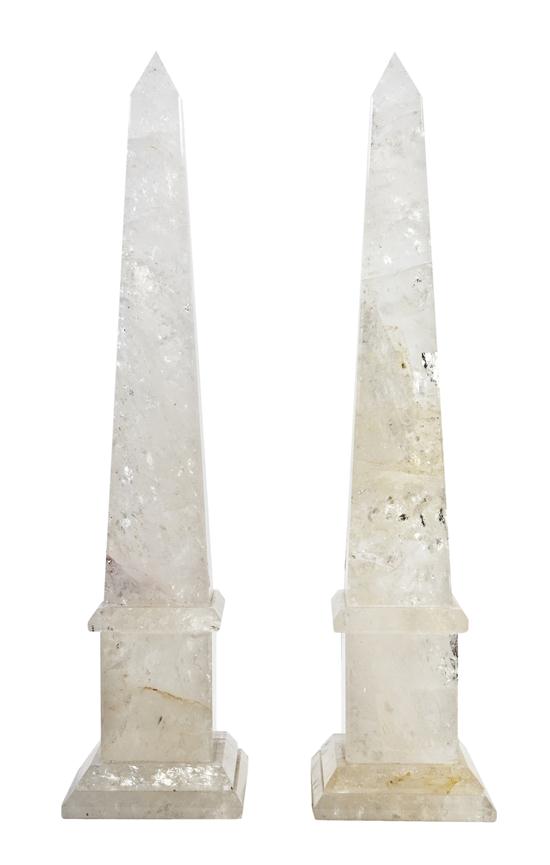 A Pair of Rock Crystal Obelisks 155f5e