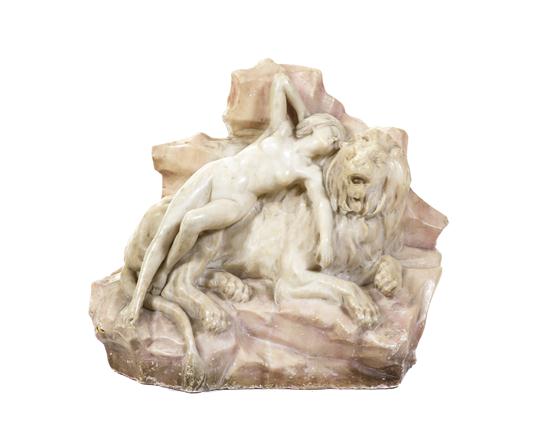 A Continental Alabaster Figural 155f68