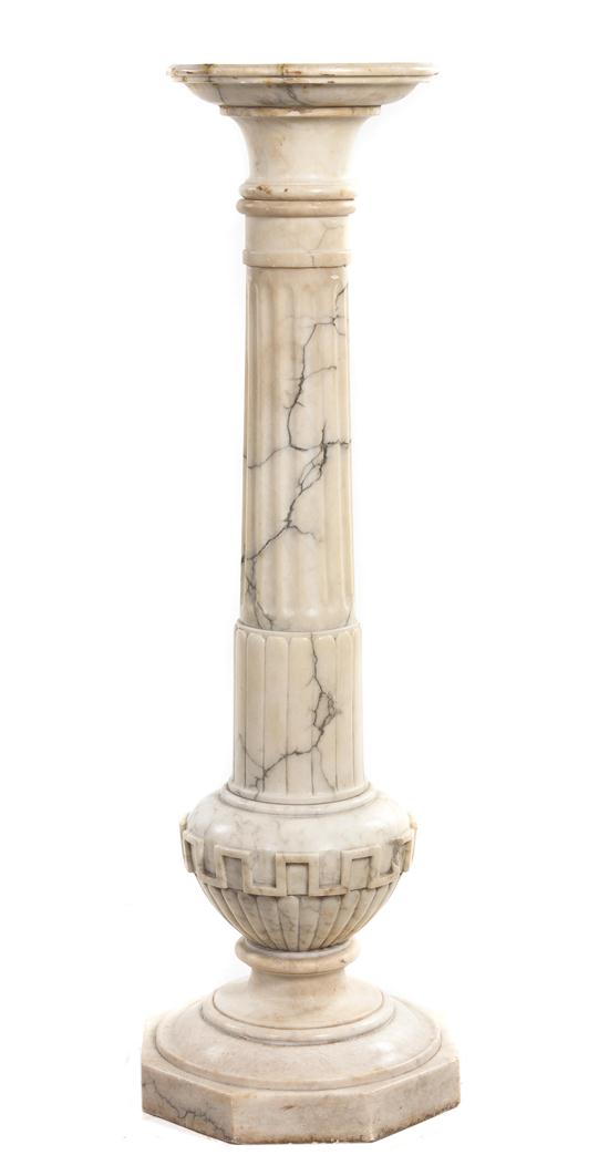 A Continental Carved Marble Pedestal 155f7f