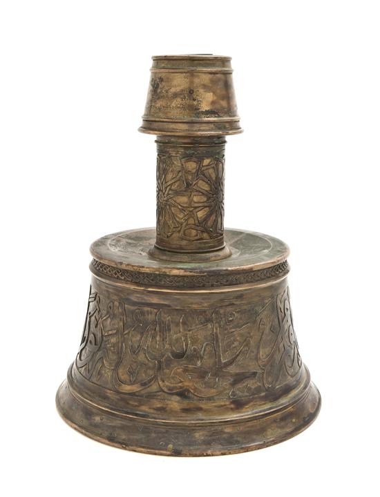 A Middle Eastern Bronze Candlestick 155fa8