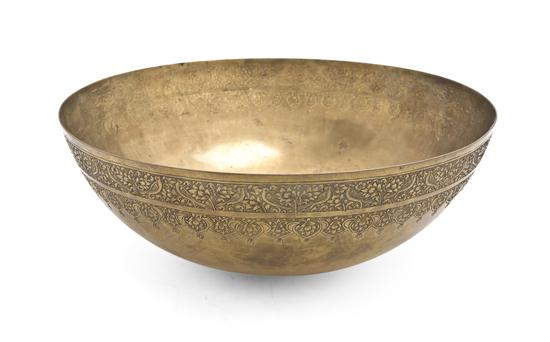 A Middle Eastern Brass Bowl of 155fa9