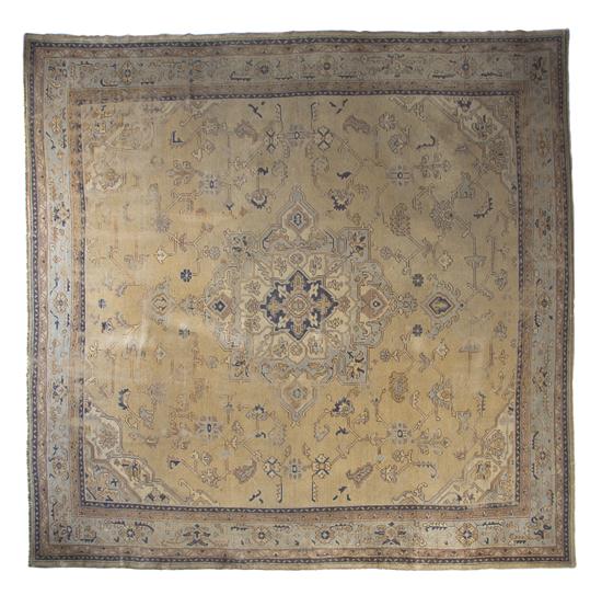 An Oushak Wool Rug mid 20th century 155fd1