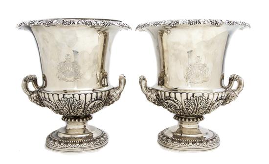 A Pair of Sheffield Plate Wine 155fe9