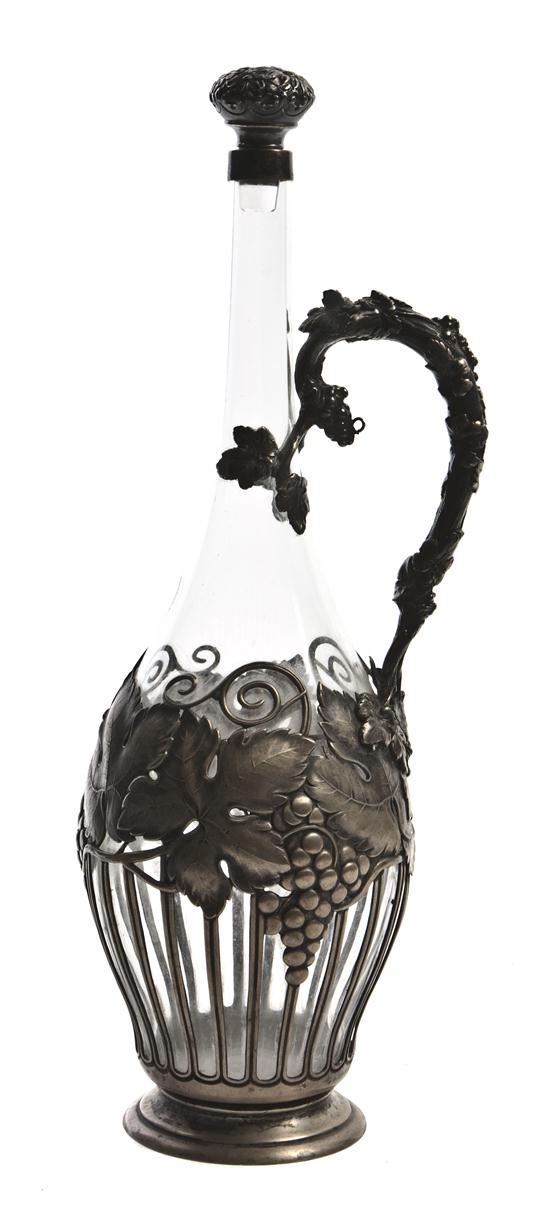 A German Silver Overlay Blown Glass 15600f