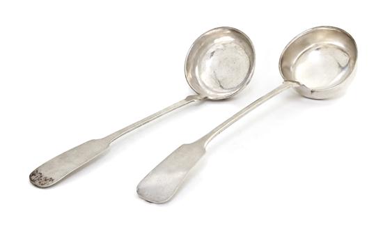 Two German Silver Ladles comprising