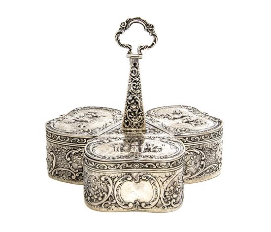 A German Silver Tea Caddy Georg 156014