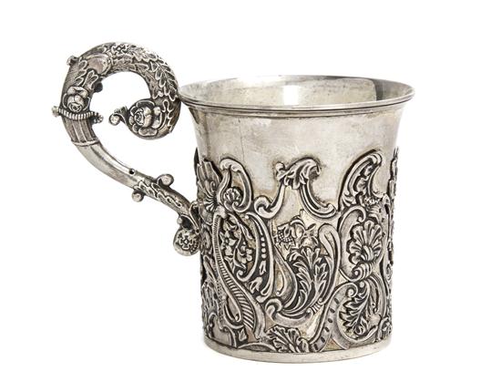 A Russian Silver Teacup Holder