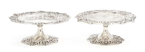 A Pair of American Silver Tazze