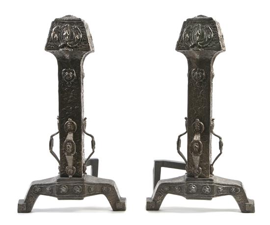 A Pair of Arts and Crafts Andirons 1560b1