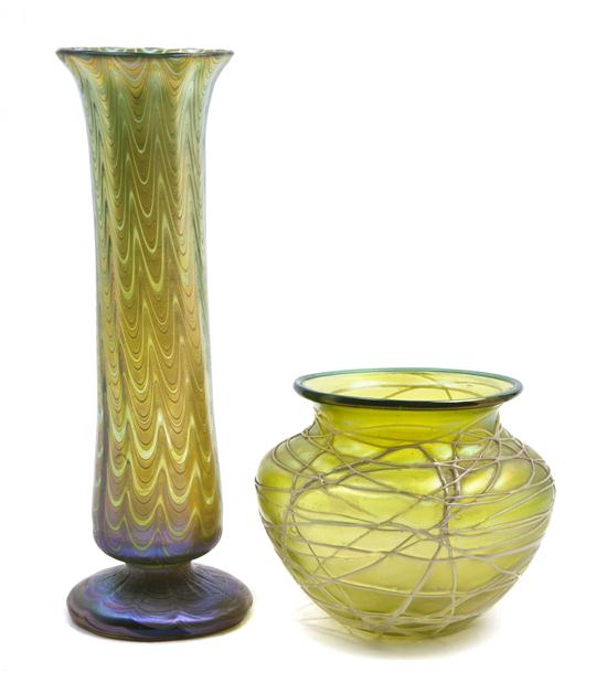 An Austrian Iridescent Glass Vase 1560d8