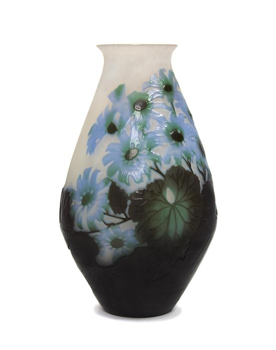 *A Galle Cameo Glass and Wheel Cut Vase