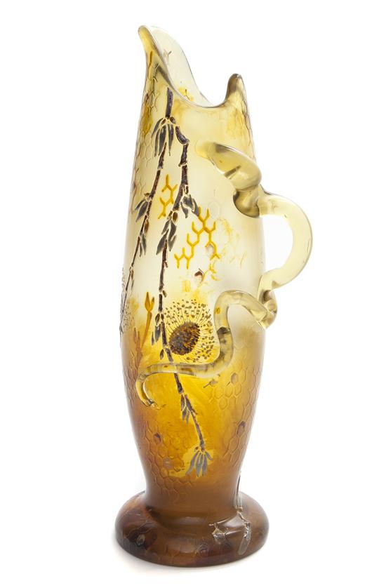  An Early Galle Cameo Glass Ewer 1560db