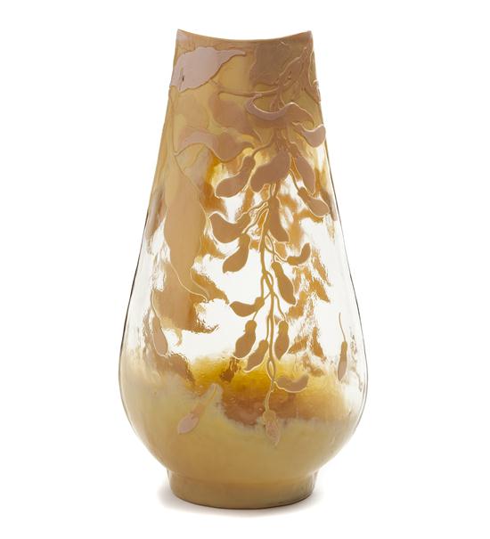 *A Galle Cameo Glass Vase of flattened