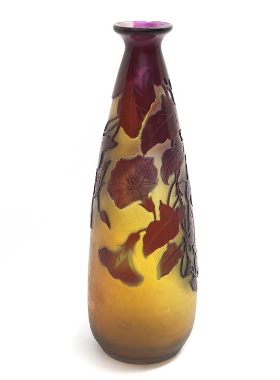 *A Galle Cameo Glass Vase of tapering