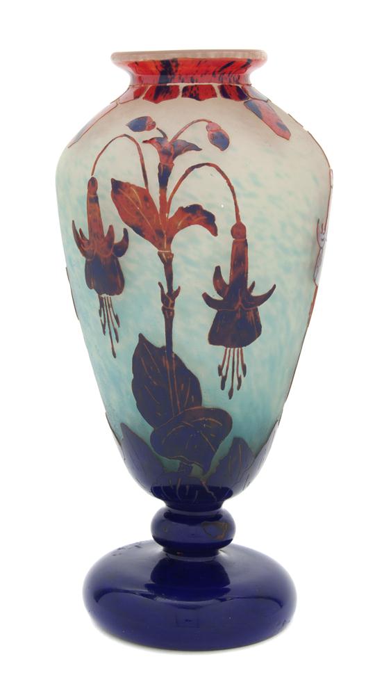 A French Cameo Glass Vase La Verre of