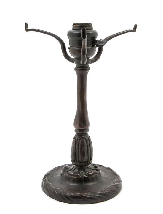 A Tiffany Studios Bronze Desk Lamp 15610a