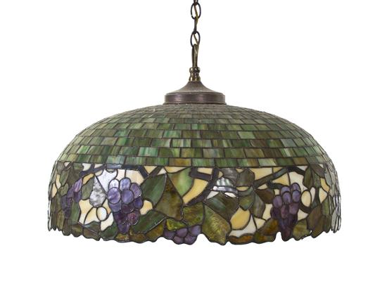 An American Leaded Glass Fixture 156117