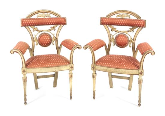 A Pair of Neoclassical Painted