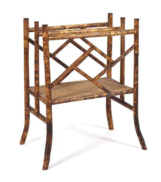 A Bamboo Magazine Rack having two 156178