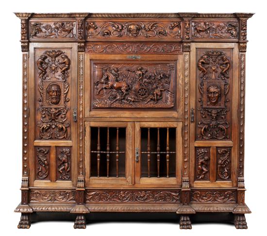 A Renaissance Revival Oak Cabinet 15619c